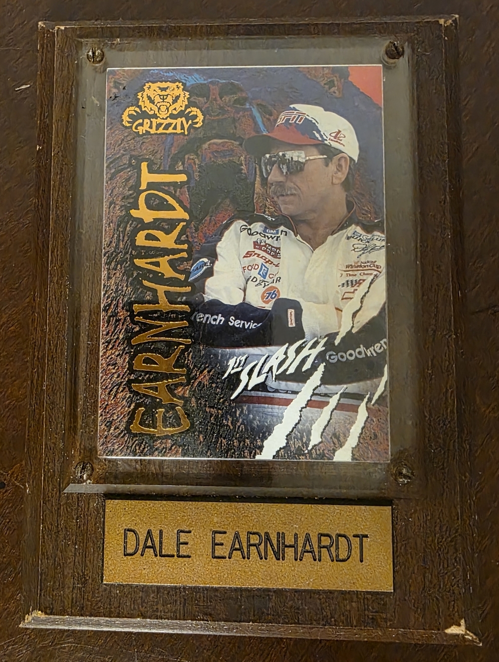 Dale Earnhardt Sr. Racing Plaque with Photo Card